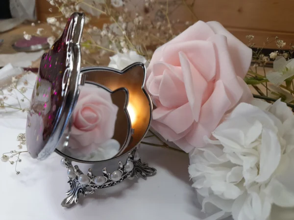 Miroir de poche double Tête de chat – Image 6