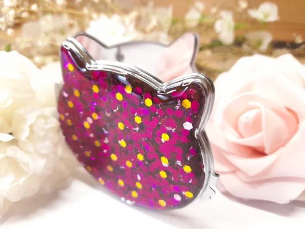 Miroir de poche double Tête de chat – Image 2