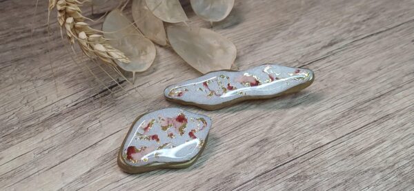 Broche-barrette Marron/or Collection "Nuances"