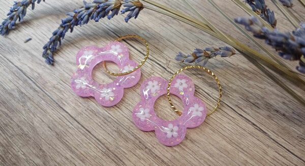 fleurs pampilles roses pastel