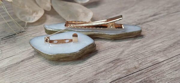 Broche-barrette Marron/or Collection "Nuances" – Image 7