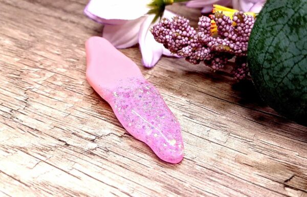Barrette Glossy rose pailletée