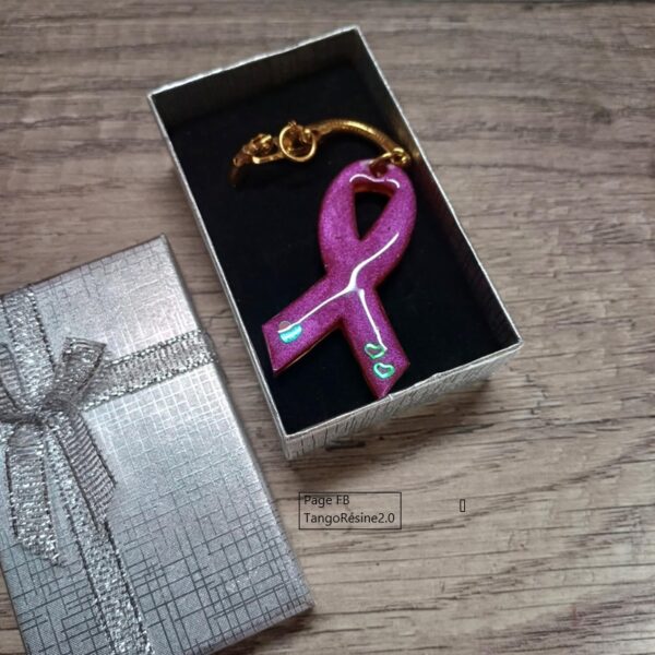 Porte clés Ruban Rose
