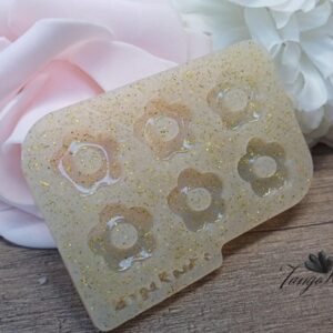 Moule fleurs Paillettes Show Or