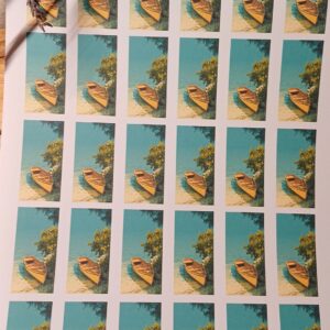 Imprimés Stickers Barque pour Dominos