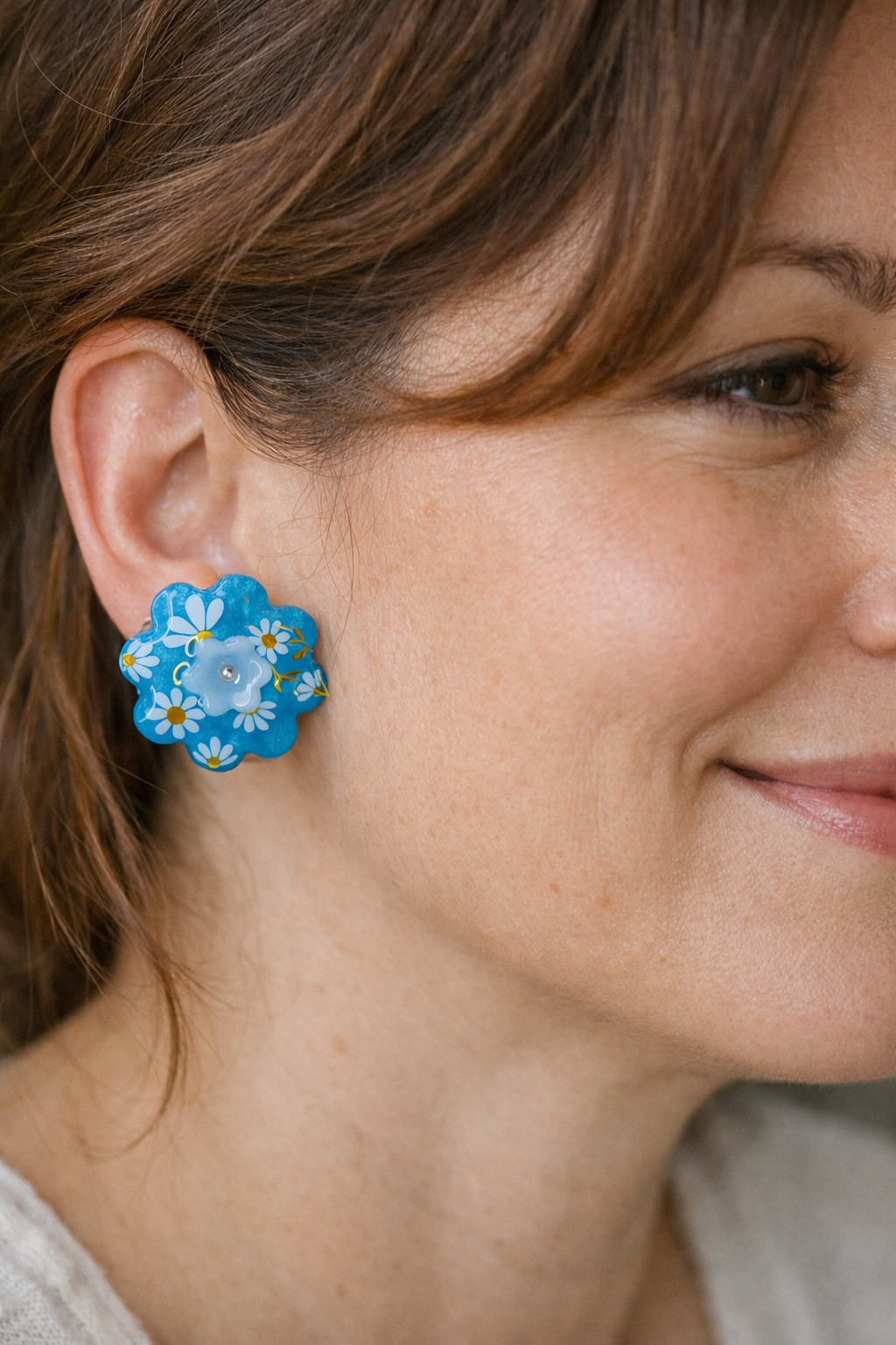 Boucles d'oreilles Bleu Cévennes – Image 2