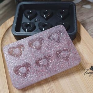 Moule Cœurs Brillants – Finition Glossy Miroir