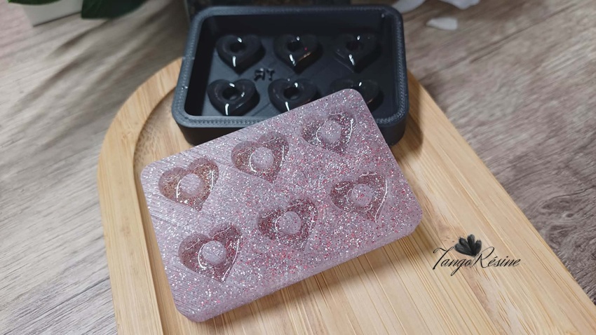 Moule Cœurs Brillants – Finition Glossy Miroir