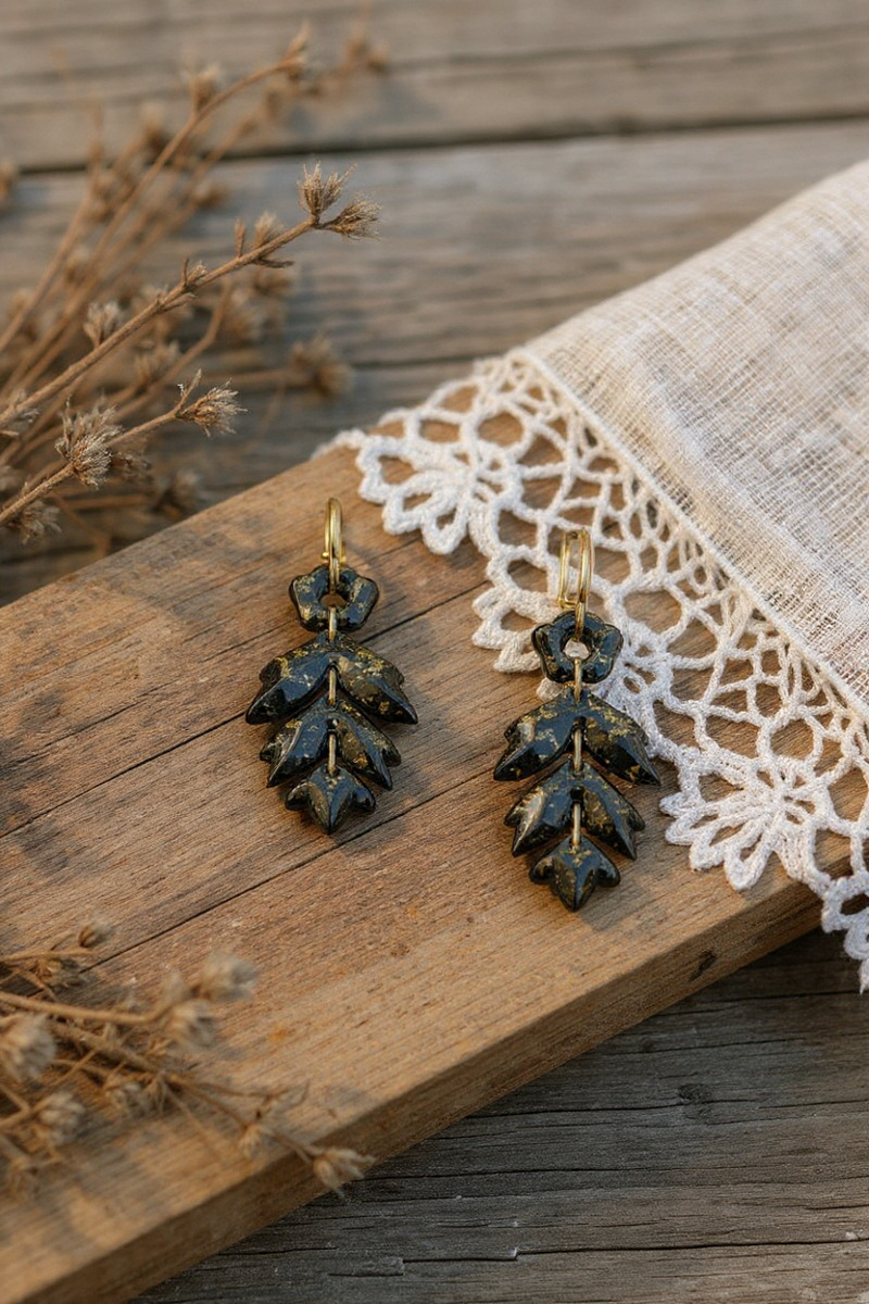 Boucles d'Oreilles Éclats d'Or – Image 2