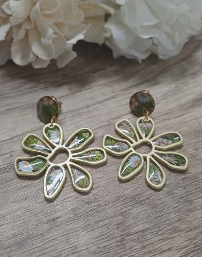 Boucles d'oreilles Fleurs des champs – Image 3
