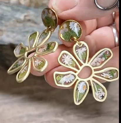 Boucles d'oreilles Fleurs des champs – Image 2