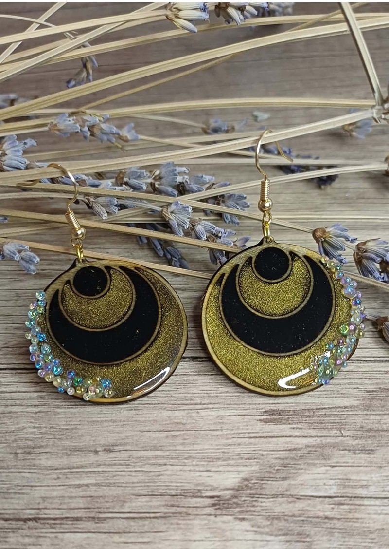Boucles d'oreilles Éclipse dorée